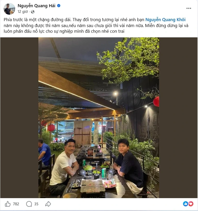 Quang Hải nói lời gan ruột với con trai sau quyết định của U17 Việt Nam Quang Hải nói lời gan ruột với con trai sau quyết định của U17 Việt Nam