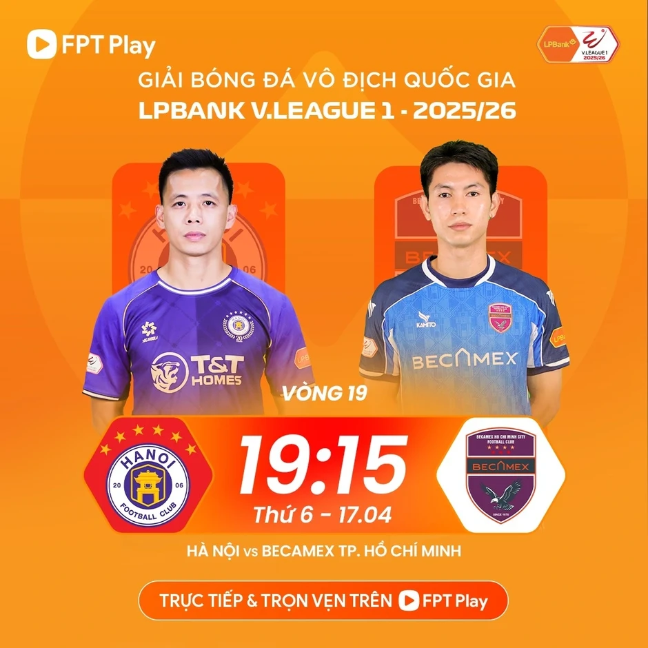 Trực tiếp Hà Nội FC 1-1 CLB TP.HCM: Hoàng Hên ghi bàn gỡ hòa