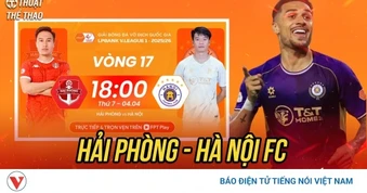 Trực tiếp Hải Phòng 0-0 Hà Nội FC: Hoàng Hên thi đấu nổi bật