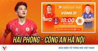 Trực tiếp Hải Phòng - CAHN vòng 21 V-League 2025/2026: Đình Bắc tỏa sáng?