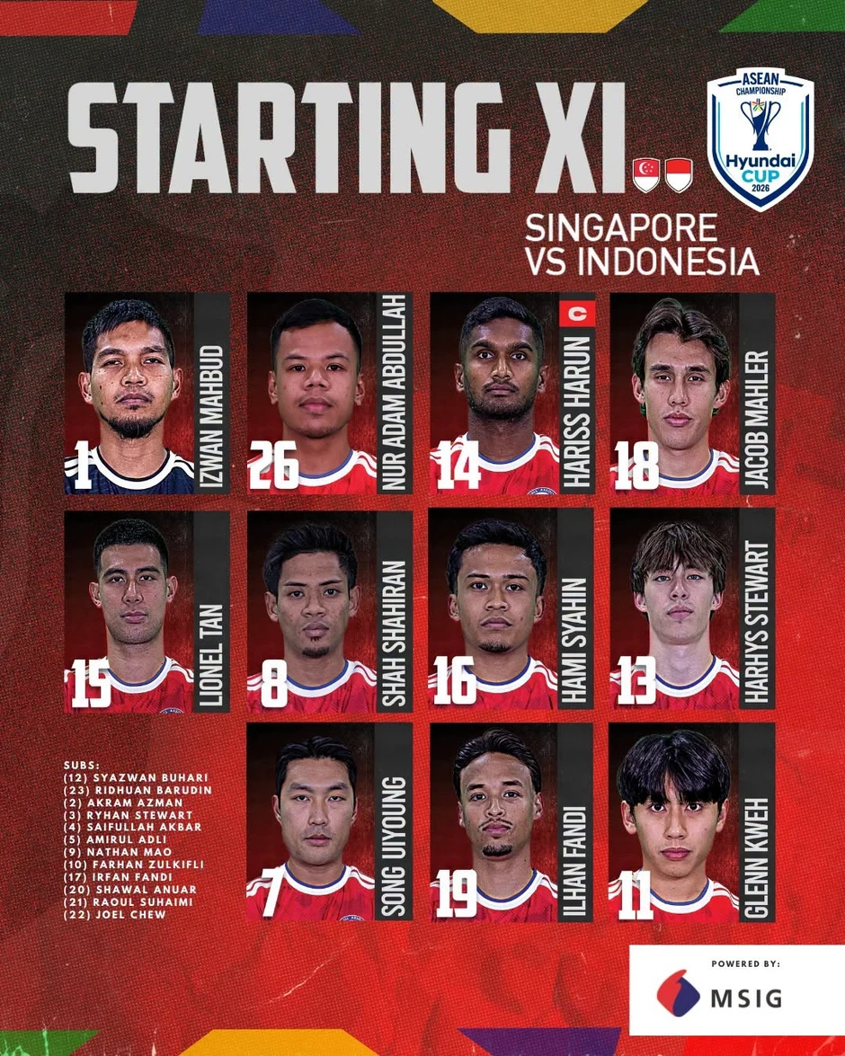 Trực tiếp Singapore 0-0 Indonesia ASEAN Cup 2026: Suýt có siêu phẩm
