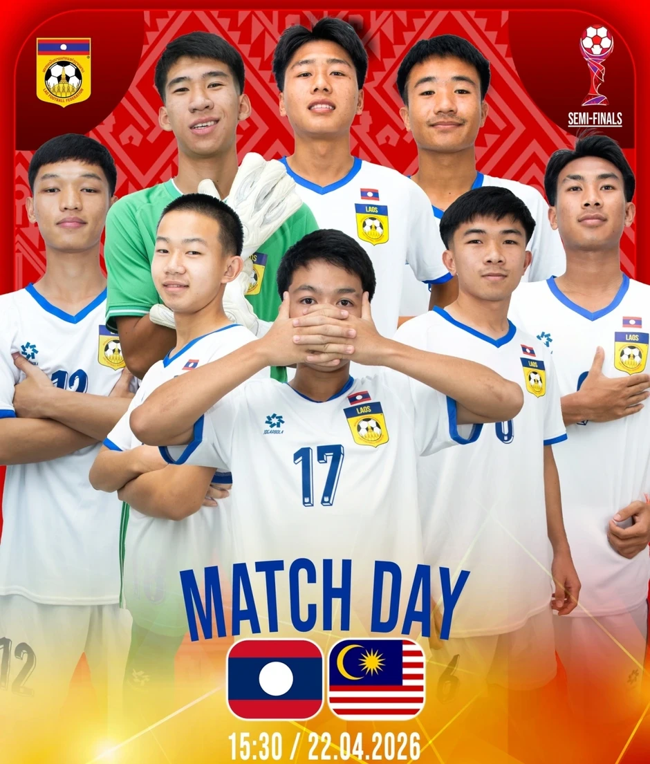 Trực tiếp U17 Lào - U17 Malaysia: Địa chấn ở bán kết U17 Đông Nam Á 2026?