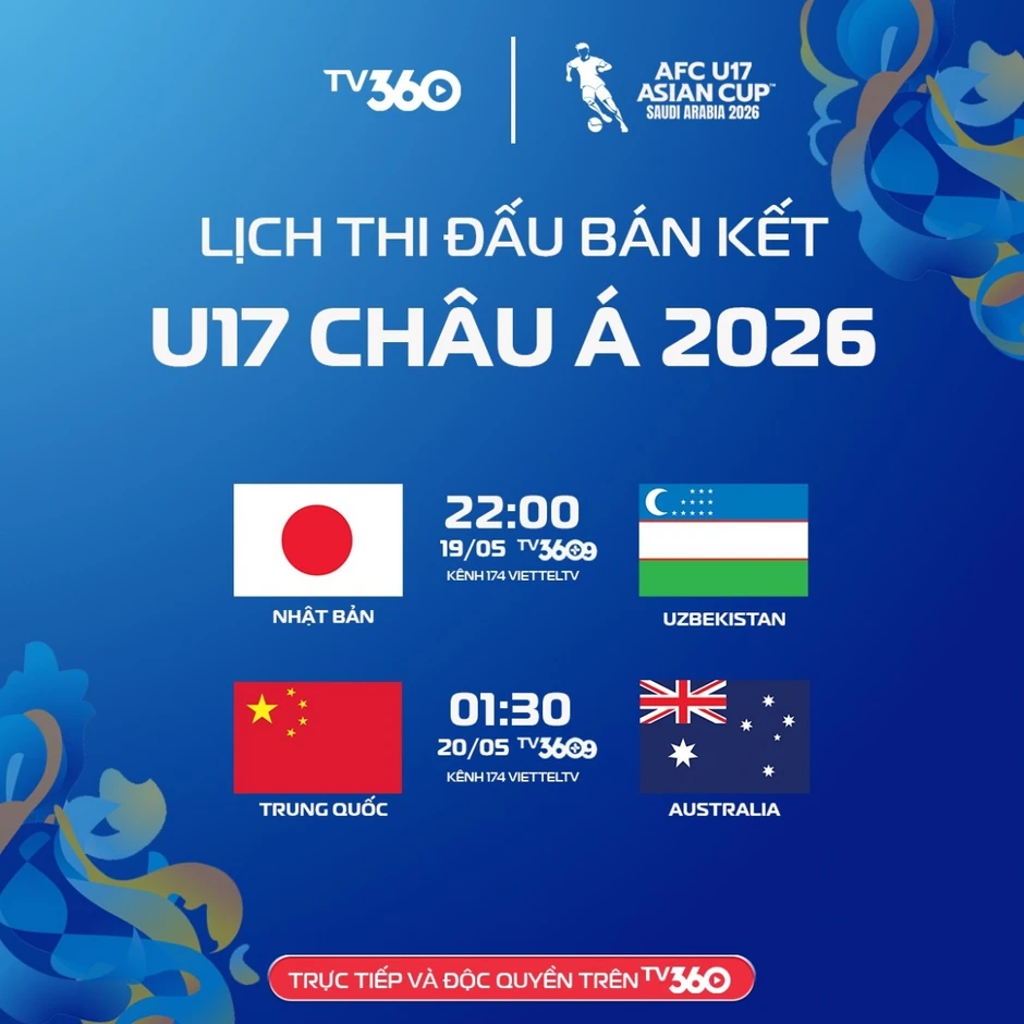Trực tiếp U17 Nhật Bản 0-0 U17 Uzbekistan: Chung kết sớm U17 châu Á 2026 Trực tiếp U17 Nhật Bản 0-0 U17 Uzbekistan: Chung kết sớm U17 châu Á 2026