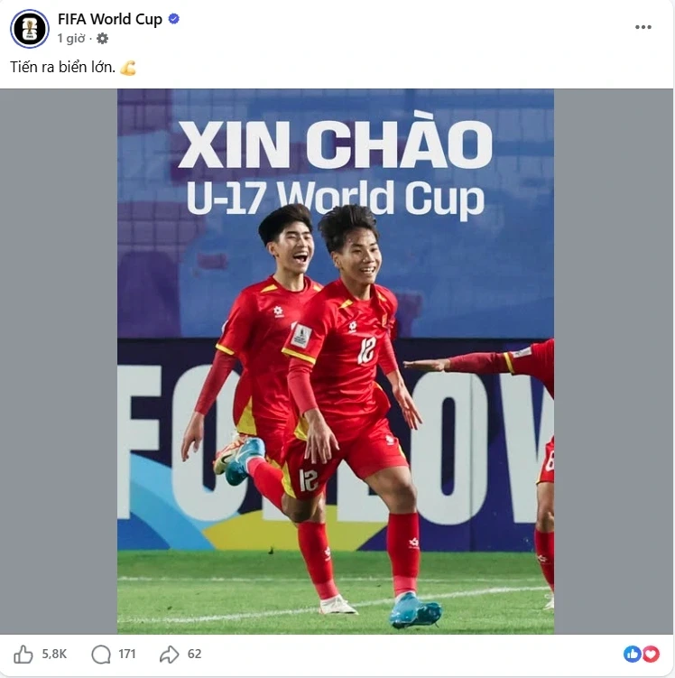 U17 Việt Nam được FIFA vinh danh sau tấm vé World Cup lịch sử U17 Việt Nam được FIFA vinh danh sau tấm vé World Cup lịch sử