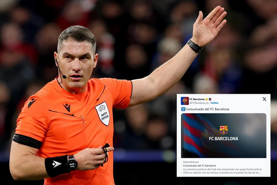 Barcelona kiện trọng tài lên UEFA sau trận thua Atletico tại Champions League Barcelona kiện trọng tài lên UEFA sau trận thua Atletico tại Champions League