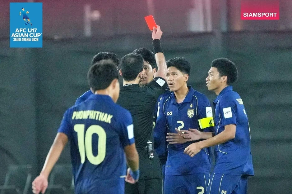 Chơi thiếu người, U17 Thái Lan hứng chịu trận thua tai hại Chơi thiếu người, U17 Thái Lan hứng chịu trận thua tai hại
