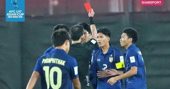 Chơi thiếu người, U17 Thái Lan hứng chịu trận thua tai hại
