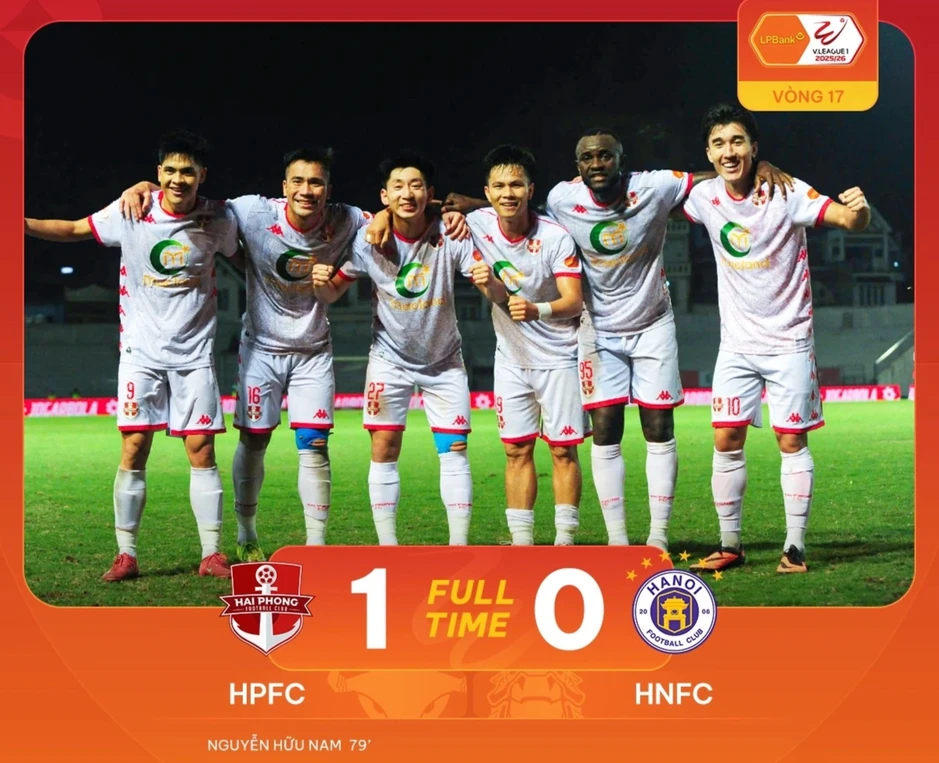 CLB Hải Phòng thắng Hà Nội FC, PVF-CAND giành điểm quan trọng CLB Hải Phòng thắng Hà Nội FC, PVF-CAND giành điểm quan trọng