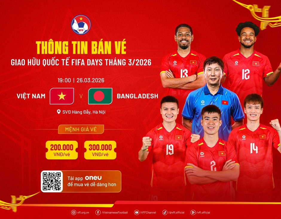 Công bố giá vé trận đấu tuyển Việt Nam và Malaysia tại Thiên Trường Công bố giá vé trận đấu tuyển Việt Nam và Malaysia tại Thiên Trường