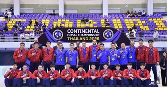 Futsal Việt Nam giành ngôi Á quân giải quốc tế tại Thái Lan