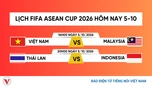 Lịch thi đấu FIFA ASEAN Cup 2026 hôm nay 5/10