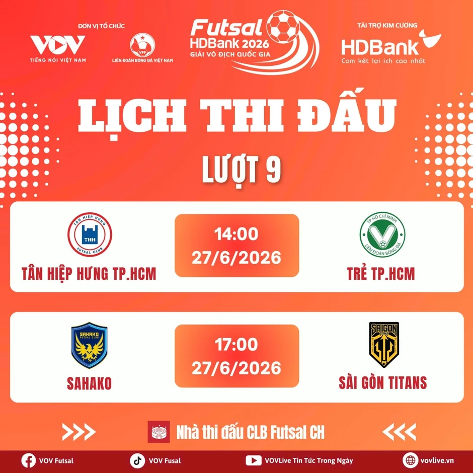 Lịch thi đấu và trực tiếp bóng đá Việt Nam hôm nay 27/6 Lịch thi đấu và trực tiếp bóng đá Việt Nam hôm nay 27/6