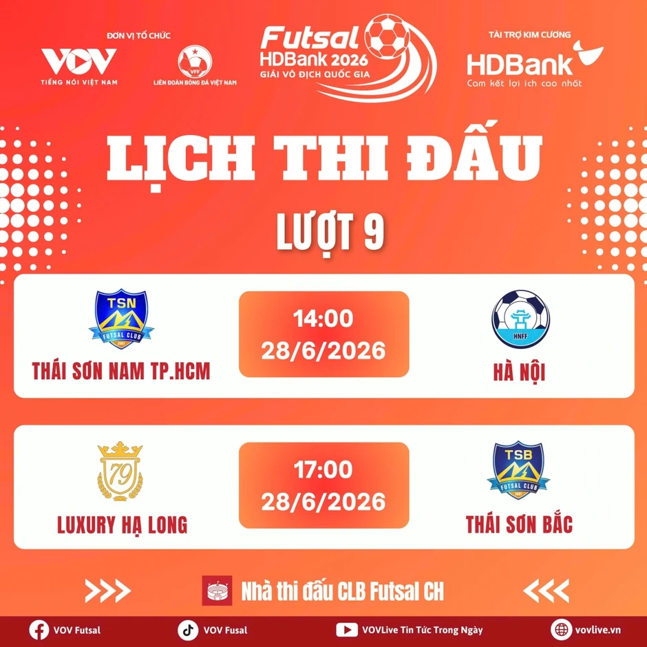 Lịch thi đấu và trực tiếp bóng đá Việt Nam hôm nay 28/6