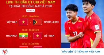 Lịch thi đấu và trực tiếp U19 Việt Nam ở giải U19 Đông Nam Á 2026