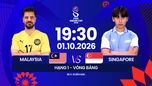 Link xem trực tiếp bóng đá Malaysia vs Singapore 19h30 ngày 1/10, FIFA ASEAN Cup