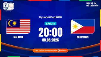 Link xem trực tiếp Malaysia vs Philippines 20h ngày 8/8, giải ASEAN Cup 2026