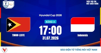 Link xem trực tiếp Timor Leste vs Indonesia vòng bảng ASEAN Cup 2026 hôm nay 31/7