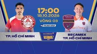 Link xem trực tiếp TP.HCM vs Becamex TP.HCM 17h ngày 18/10, giải Hạng Nhất