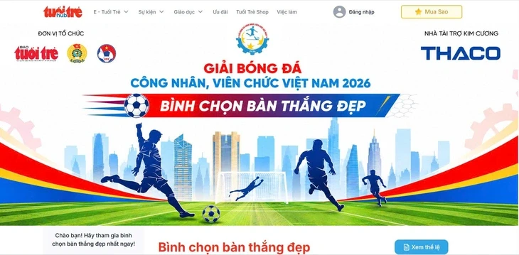Mời bạn đọc bình chọn bàn thắng đẹp nhất vòng loại phía Bắc Giải bóng đá công nhân, viên chức Mời bạn đọc bình chọn bàn thắng đẹp nhất vòng loại phía Bắc Giải bóng đá công nhân, viên chức