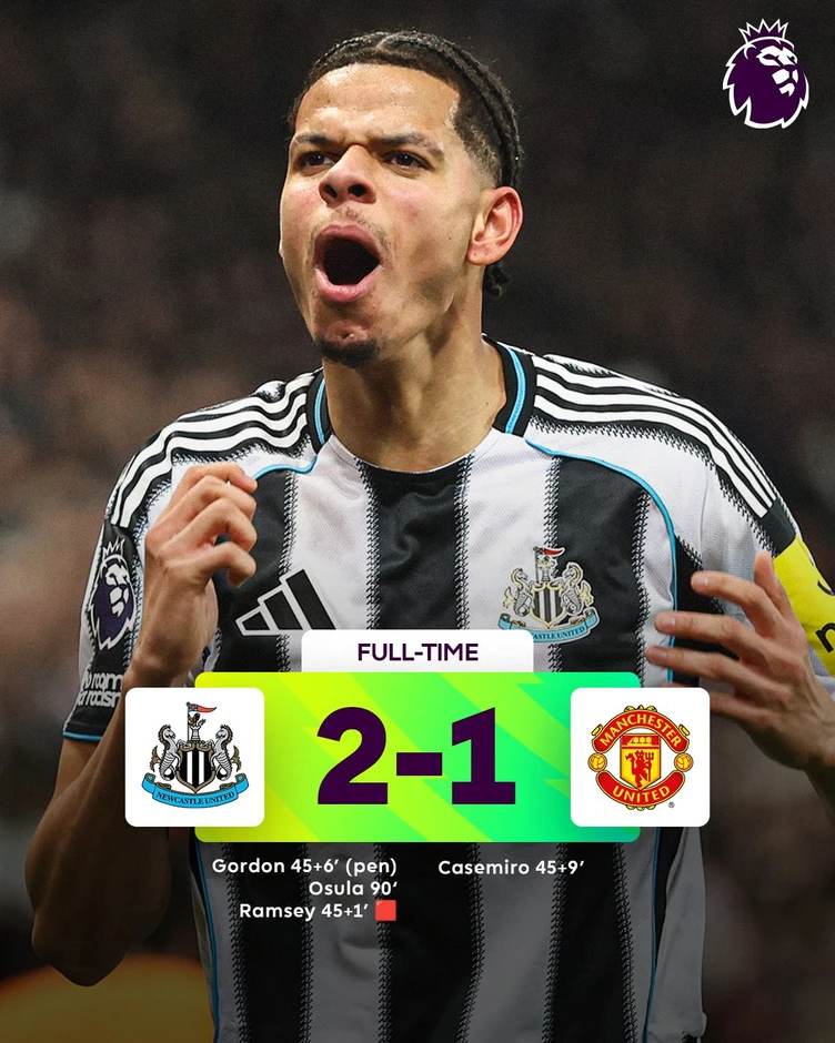 Newcastle xuất sắc đánh gục MU dù chơi thiếu người Newcastle xuất sắc đánh gục MU dù chơi thiếu người