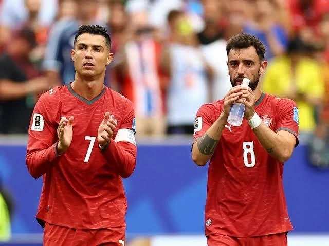 Phản ứng của Bruno Fernandes khi C.Ronaldo tỏa sáng rực rỡ