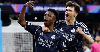 Real Madrid thắng đẹp Man City 2-1: Vinicius báo thù Etihad