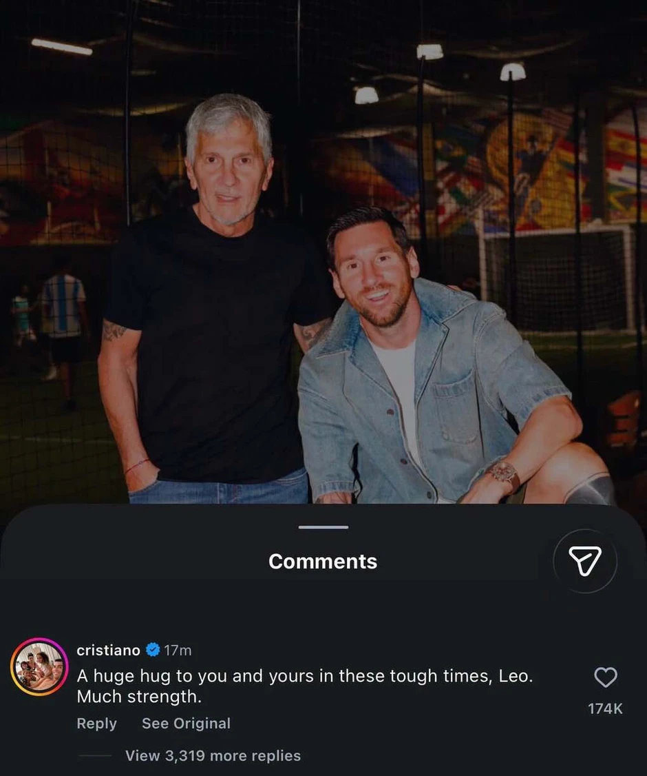 Ronaldo an ủi Messi về nỗi đau mất cha Ronaldo an ủi Messi về nỗi đau mất cha