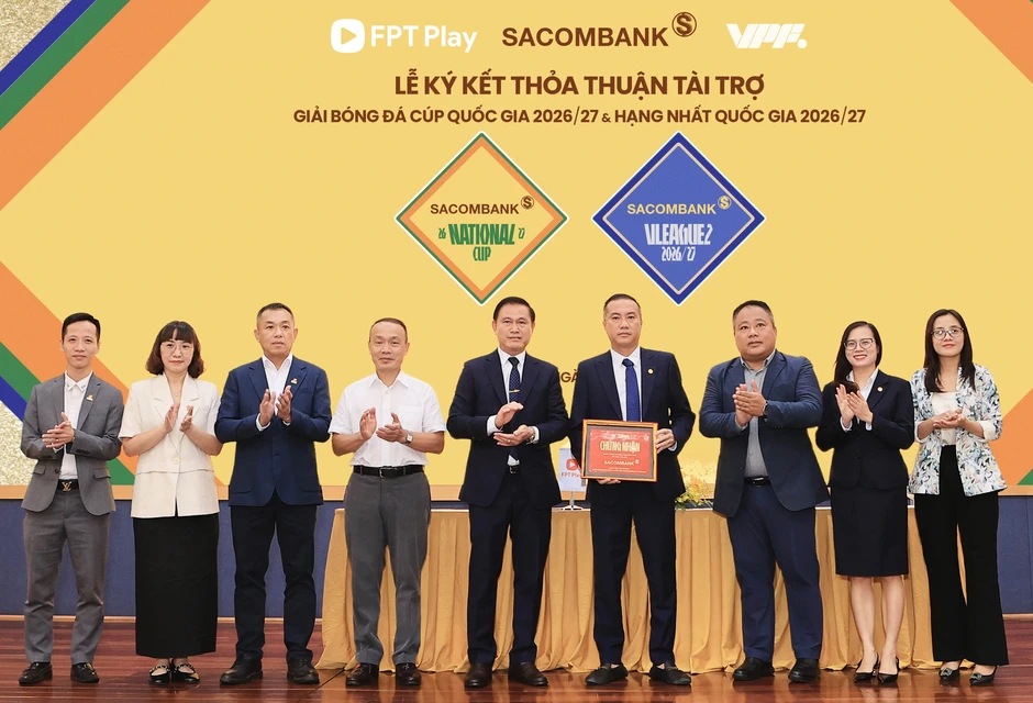 Sacombank: Nhà tài trợ chính giải Hạng nhất quốc gia và Cúp Quốc gia 2026/27 Sacombank: Nhà tài trợ chính giải Hạng nhất quốc gia và Cúp Quốc gia 2026/27