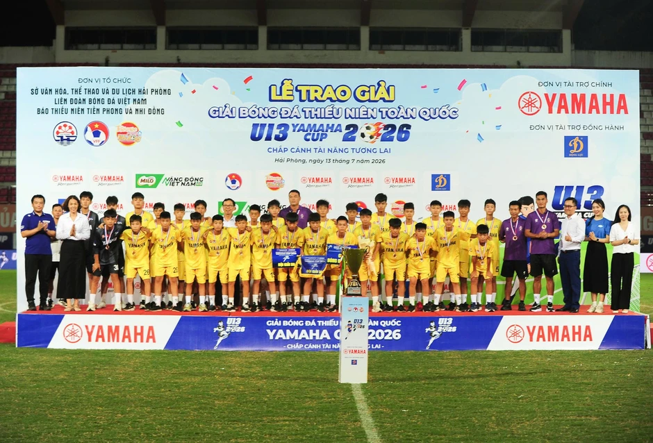 Sông Lam Nghệ An lần thứ 11 vô địch Giải U13 toàn quốc 2026