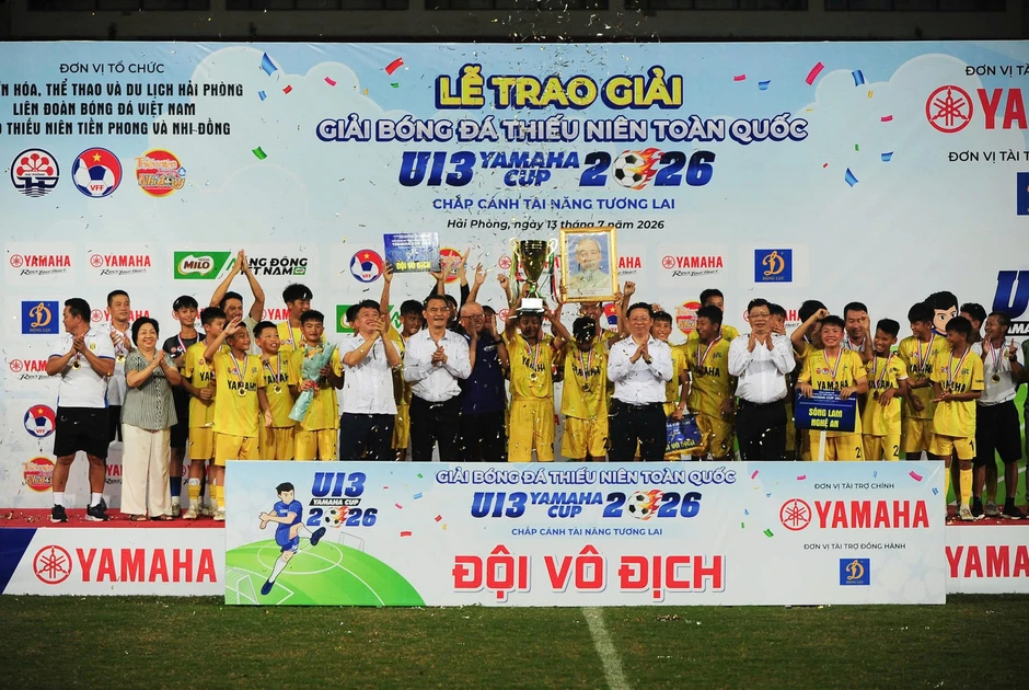 Sông Lam Nghệ An lần thứ 11 vô địch Giải U13 toàn quốc 2026