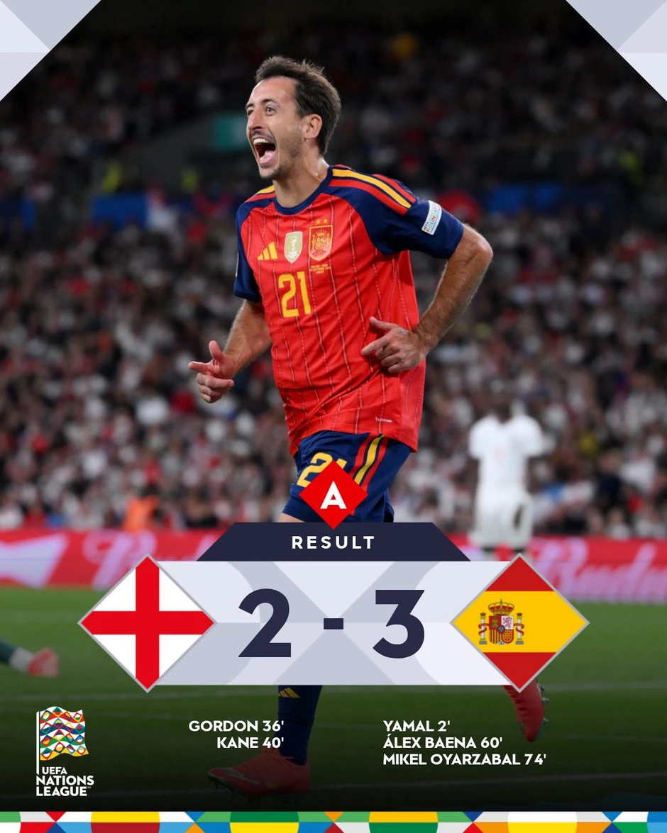 Tây Ban Nha đánh bại tuyển Anh ngay tại Wembley Tây Ban Nha đánh bại tuyển Anh ngay tại Wembley