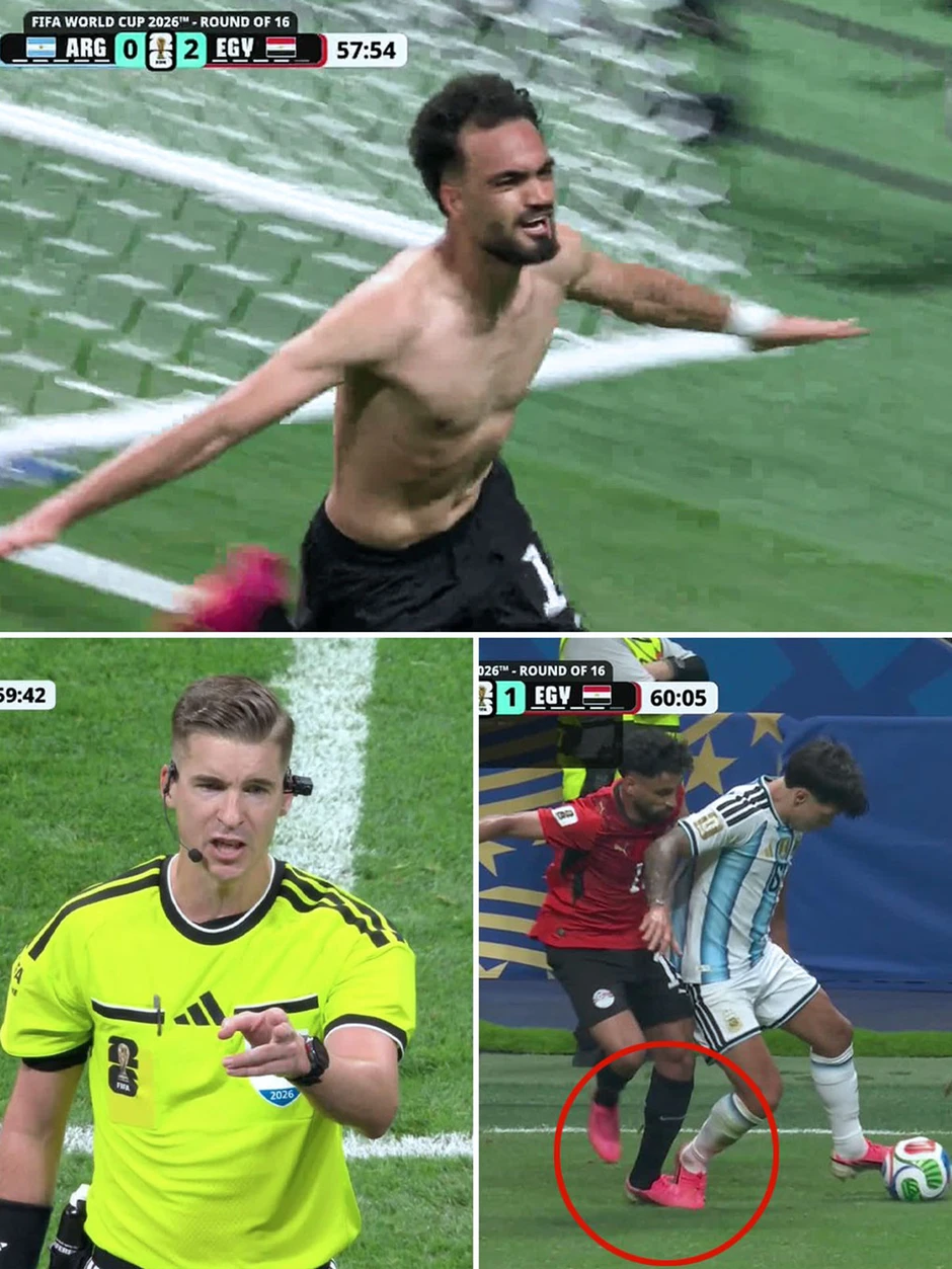 VAR giải cứu Argentina trước Ai Cập trong tranh cãi