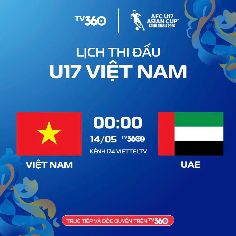 Xem trực tiếp trận đấu U17 Việt Nam gặp U17 UAE ở đâu? Xem trực tiếp trận đấu U17 Việt Nam gặp U17 UAE ở đâu?