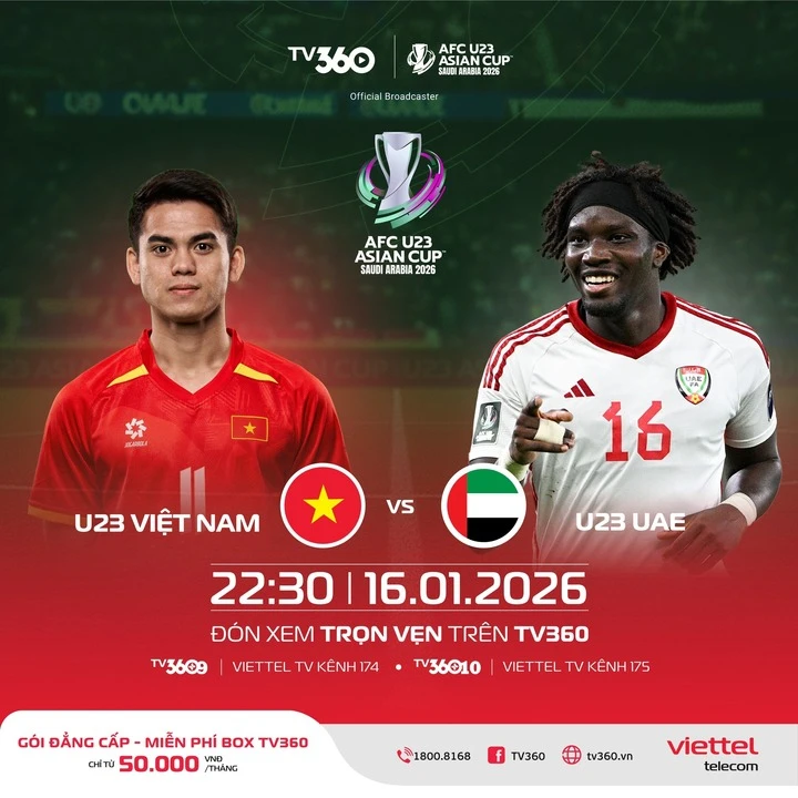 Xem trực tiếp U23 Việt Nam vs U23 UAE hôm nay 16/1 trên kênh nào? Xem trực tiếp U23 Việt Nam vs U23 UAE hôm nay 16/1 trên kênh nào?