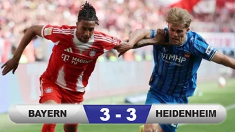 Kết quả Bayern 3-3 Heidenheim: Hùm xám thoát hiểm ngoạn mục