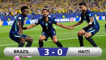 Kết quả Brazil 3-0 Haiti: Brazil lên ngôi đầu bảng C