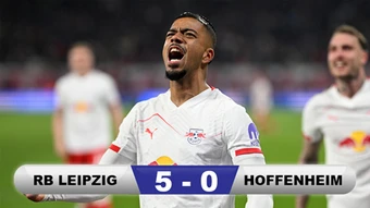 RB Leipzig đè bẹp Hoffenheim 5-0, trở lại top 3 Bundesliga