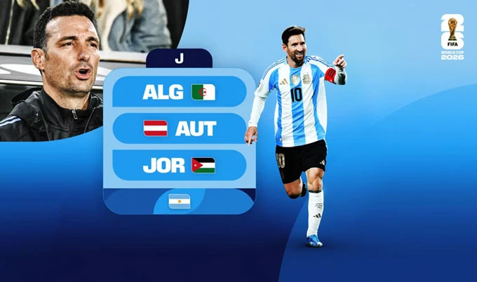 Argentina công bố danh sách 26 cầu thủ dự World Cup 2026: Sao Real vắng mặt Argentina công bố danh sách 26 cầu thủ dự World Cup 2026: Sao Real vắng mặt