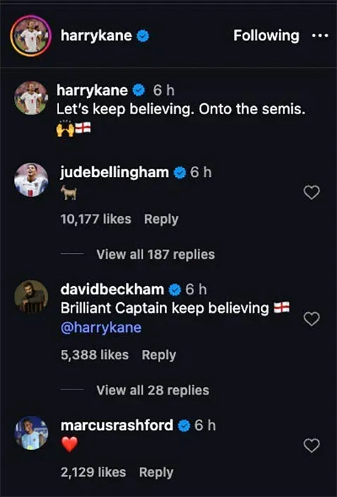 Beckham gửi thông điệp ý nghĩa tới Harry Kane trước đại chiến Anh - Argentina Beckham gửi thông điệp ý nghĩa tới Harry Kane trước đại chiến Anh - Argentina