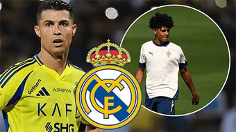 Con trai Ronaldo tập luyện tại Real Madrid