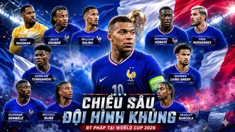 ĐT Pháp sở hữu chiều sâu đội hình đáng sợ tại World Cup 2026