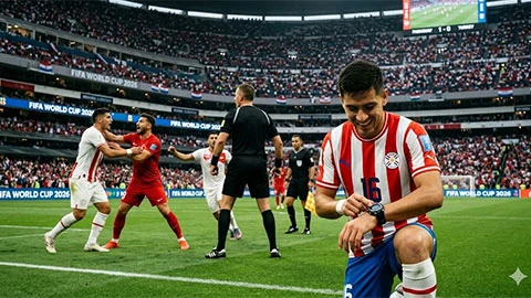 Hạ Thổ Nhĩ Kỳ, sao Paraguay khiến trọng tài mất đồng hồ Hạ Thổ Nhĩ Kỳ, sao Paraguay khiến trọng tài mất đồng hồ