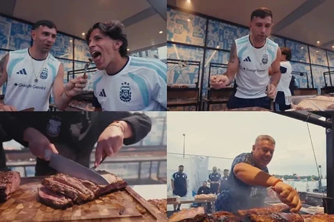 Hé lộ bữa tiệc nướng tập thể của Messi và đồng đội Hé lộ bữa tiệc nướng tập thể của Messi và đồng đội