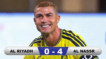 Kết quả Al Riyadh 0-4 Al Nassr: Ronaldo có bàn đầu tiên