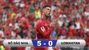 Kết quả Bồ Đào Nha 5-0&nbsp;Uzbekistan: Màn tỏa sáng của Ronaldo