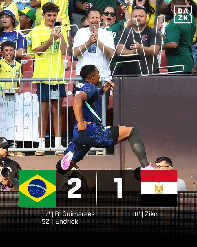 Kết quả Brazil 2-1 Ai Cập: Chiến thắng nhọc nhằn Kết quả Brazil 2-1 Ai Cập: Chiến thắng nhọc nhằn