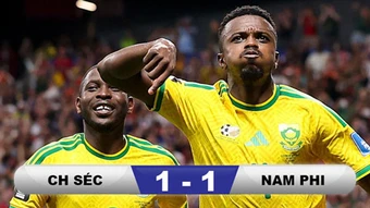 Kết quả CH Séc 1-1 Nam Phi: Chia điểm tiếc nuối