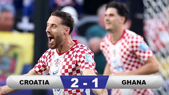 Kết quả Croatia 2-1 Ghana: Chiến thắng nghẹt thở