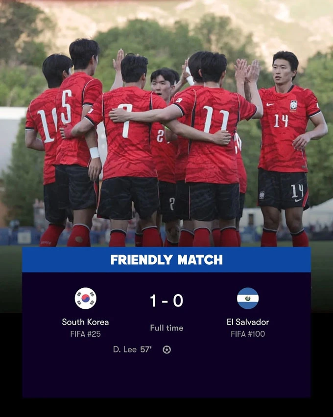 Kết quả Hàn Quốc 1-0 El Salvador: Sẵn sàng cho World Cup Kết quả Hàn Quốc 1-0 El Salvador: Sẵn sàng cho World Cup