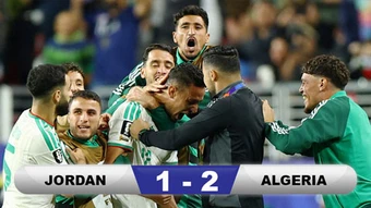 Kết quả Jordan 1-2 Algeria: Thêm một đội bóng về nước sớm